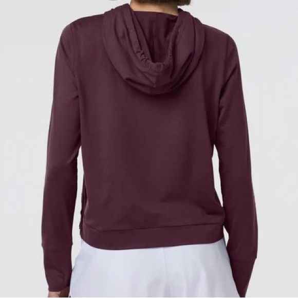 NEW Vuori Halo Essential Hoodie Women's DreamKnit Pullover Cerise Heather XS NWT - Picture 2 of 9